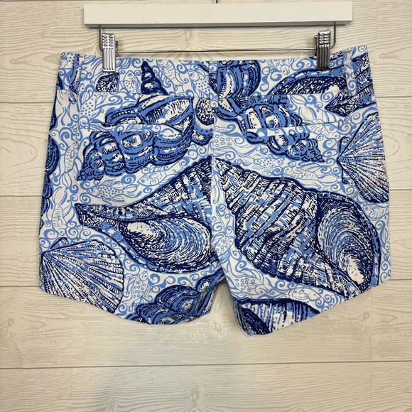 Lilly Pulitzer Callahan Shorts 5” Inseam Blue Perwinkle Stuffed Shells Size 6 - Picture 4 of 9